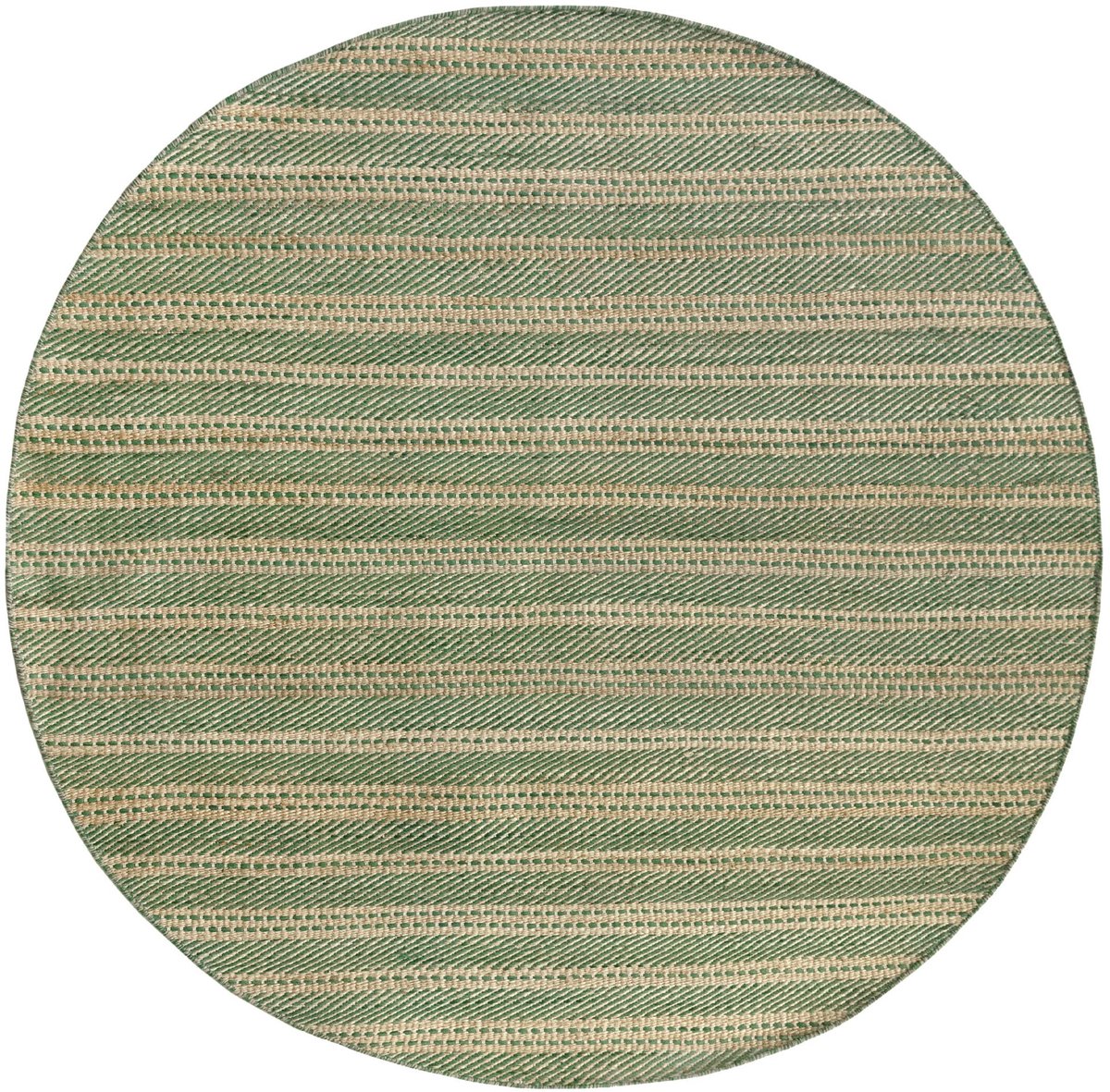 SnelShoppen - Handgeweven wollen jute vloerkleed 200x200 cm, naturel groen, voor woonkamer en slaapkamer, duurzaam en stijlvol vloerkleed van jute en