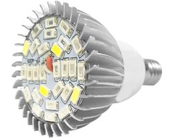 28W Full Spectrum LED Groeilamp voor Planten, GU10 Grow Light Bulb voor Bloeiende Planten, Energiezuinige Kweeklamp 85V-265V