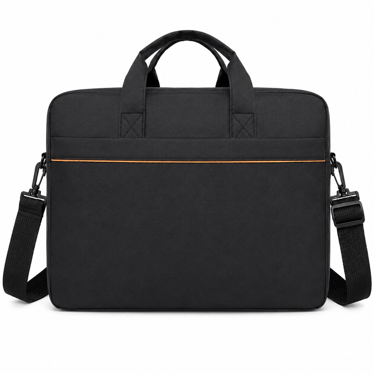 VHV - Laptoptas 15-16,1 Inch - Computertas met Handvat en Verstelbare Schouderriem - Waterafstotend met Meerdere Vakken voor Werk en Reizen - Zwart