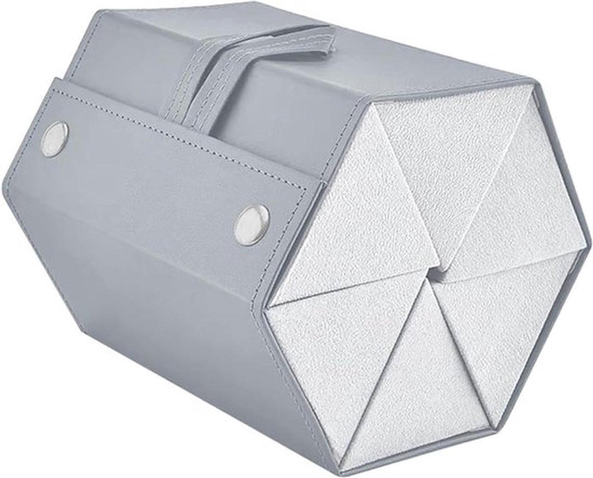 Opvouwbare Zonnebril Opbergdoos - 6 Slot Reizen Organizer voor Brillen - PU Lederen Opbergtas met Opknoping Display - Glazen Opslag & Meer!