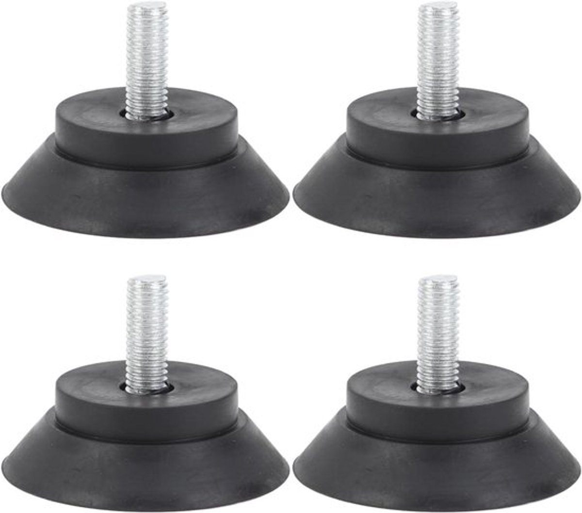 Set van 4 rubberen meubelvoeten met antislip zuignap, ideaal voor meubels en fitnessapparatuur - Meubellevelers voor stoelen, tafels en kasten