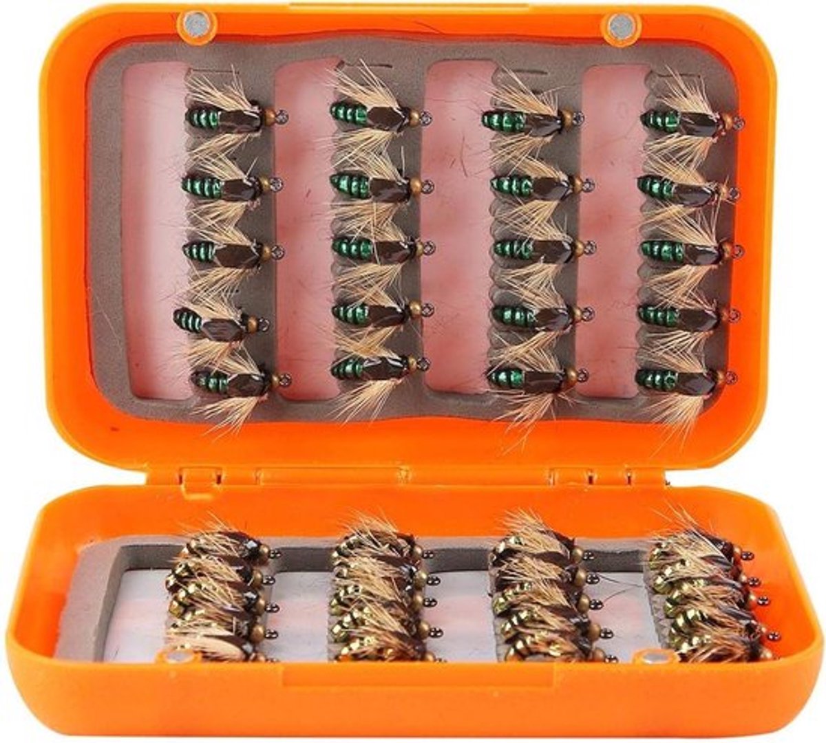 Forel Vliegen Set met 40 Stuks, Ideaal voor Vliegvissen, Aas en Hengelsport Accessoires