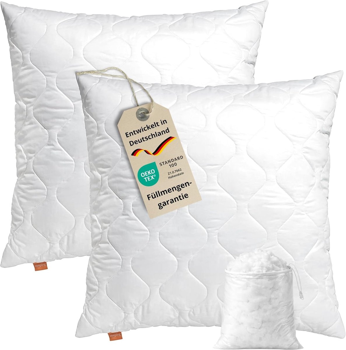 SnelShoppen - Set van 2 Decoratieve Kussens 45 x 45 cm, Allergievriendelijk Bankkussen, Wasbaar tot 60 Graden, Oeko-Tex Certificaat, Made in EU, Comfo