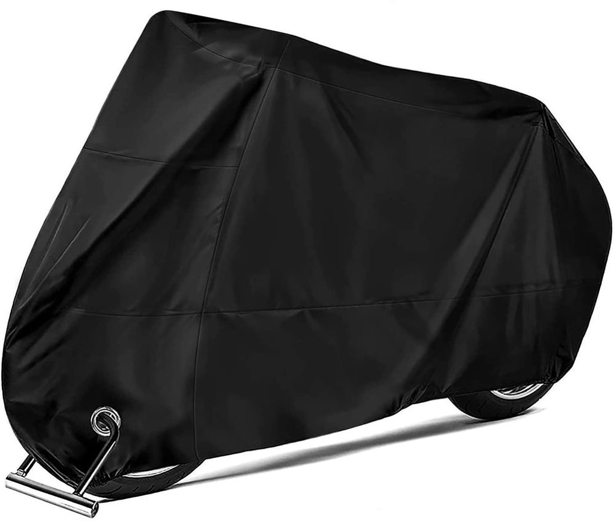 SnelShoppen - Motorhoes XXL - Waterdichte Motorfiets Beschermhoes van 190T Oxford-stof - Zwart - Geschikt voor Garage en Scooter - Afmetingen 265 x 10