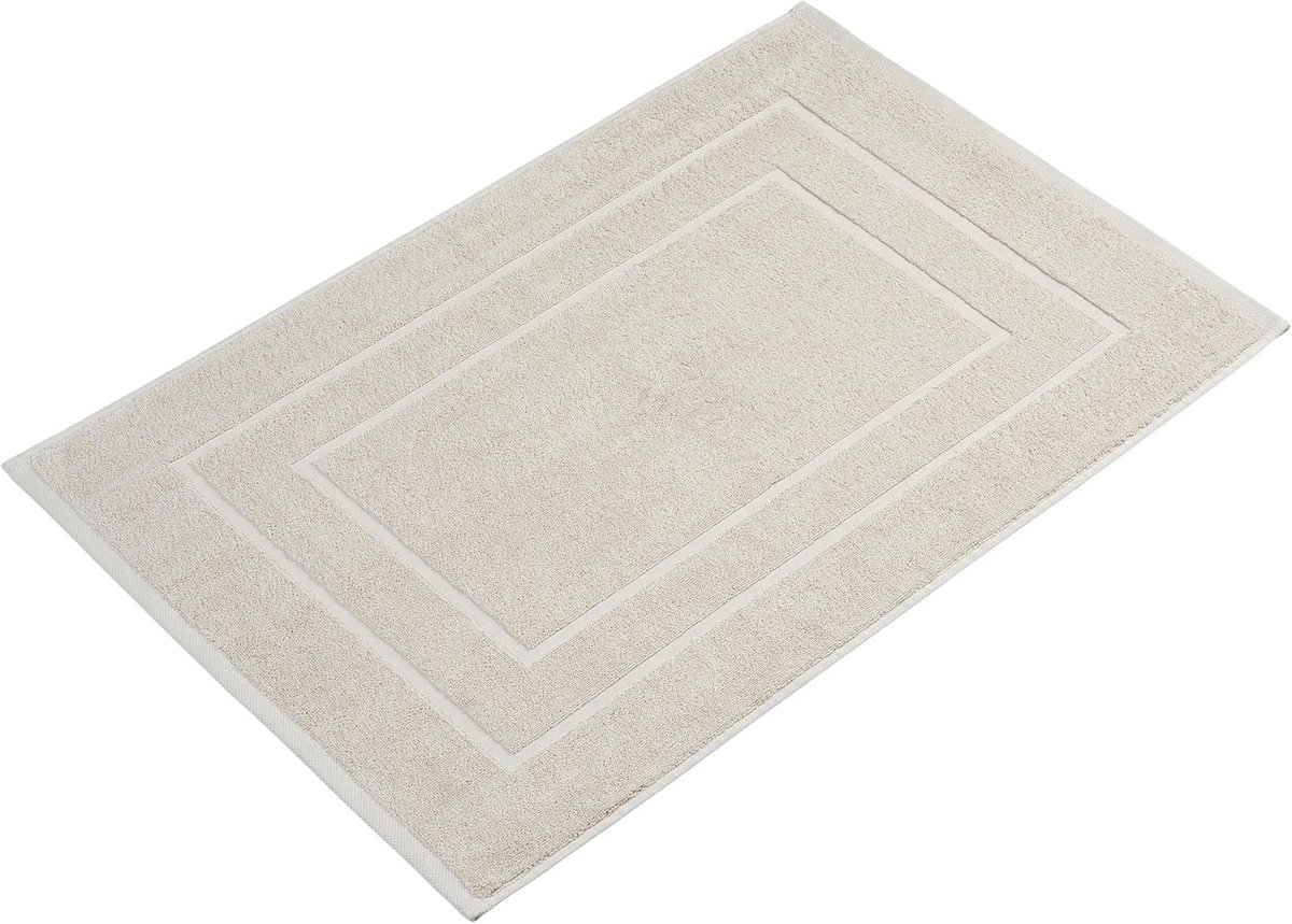 SnelShoppen - Extra Grote Badmat 60 x 90 cm van 100% Katoen in Beige | Luxe Douchemat voor Badkamer, Douche, en Wellness | Antislip en Comfortabel