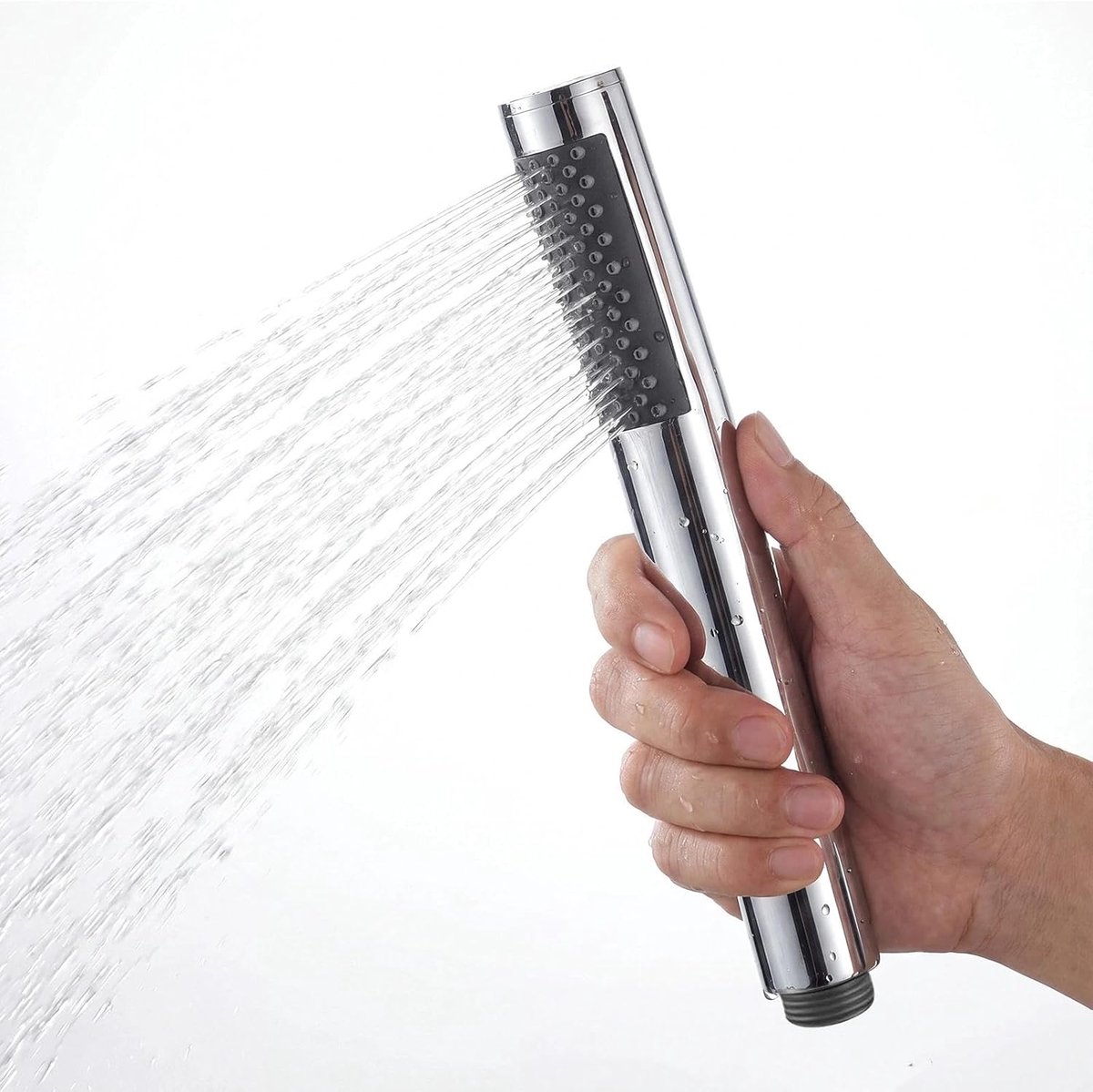 SnelShoppen - Handdouche RVS 304, Waterbesparende Douchekop met 66 Antikalk Silicone Sproeiers, Hoge Druk Regen Douche voor Badkamer, Compatibel met B