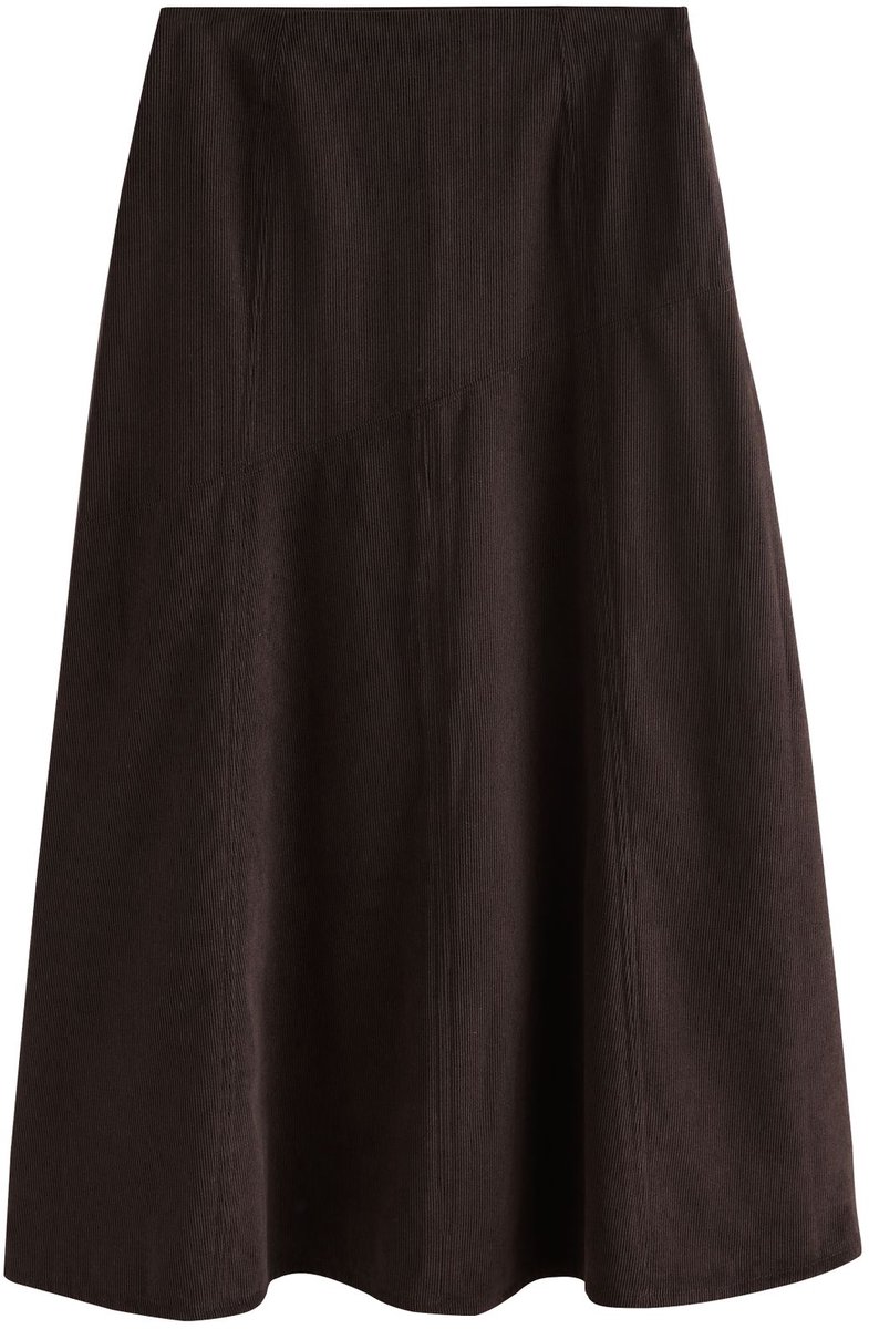 Next - Dames - Corduroy maxirok - Bruin