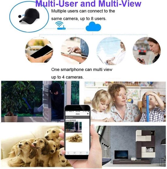 Verborgen Camera Pet - Spionage Camera - Buitenactiviteiten Vastleggen - Full HD Nachtvisie - 55-60cm Omtrek - Zwart Goud — afbeelding 4