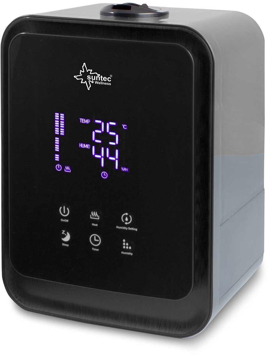 SnelShoppen - Ultrasone Luchtbevochtiger 40W met Warm/Koude Mist, 12 Uur Timer, Afstandsbediening, Ionisator, voor Ruimtes tot 120 m³, Zwart