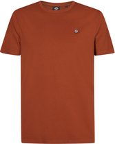 Petrol Industries T-Shirts Heren - Ronde Hals - Korte Mouwen - 100% Katoen - Met Logo - Basis Shirt - Herenkleding - Oranje - Maat XL