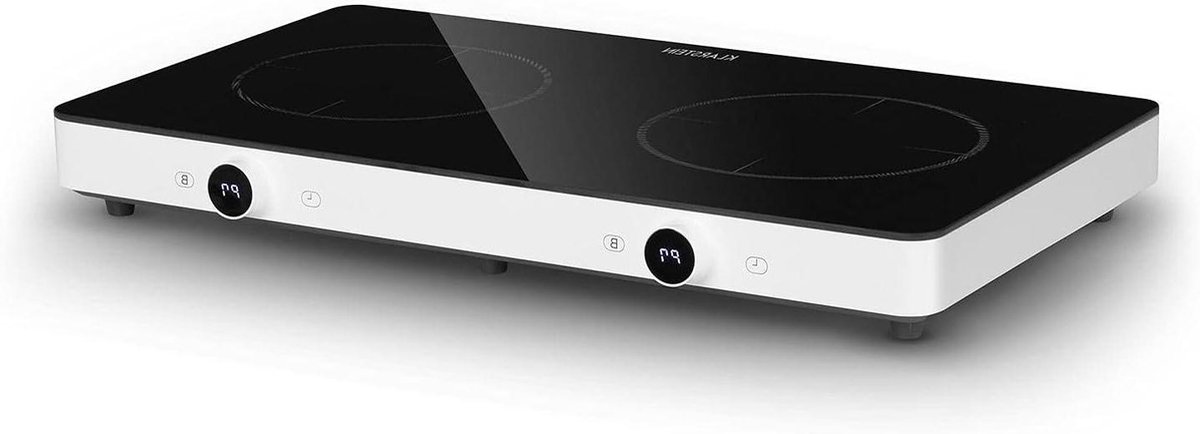 Dubbele Inductie Kookplaat - Draagbaar Fornuis - Snel Koken - 3000 Watt Vermogen - 55.5 cm Breed - Zwart