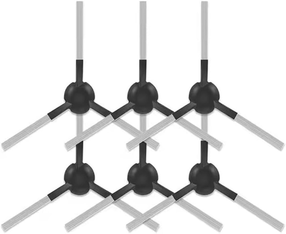 Vervangende Onderdelen voor Dreame L10s Ultra Gen 2 en L30s Ultra Robotstofzuiger met Rubber Borstels, Zijborstels, Filters en Stofzakken (6 Zijborstels)