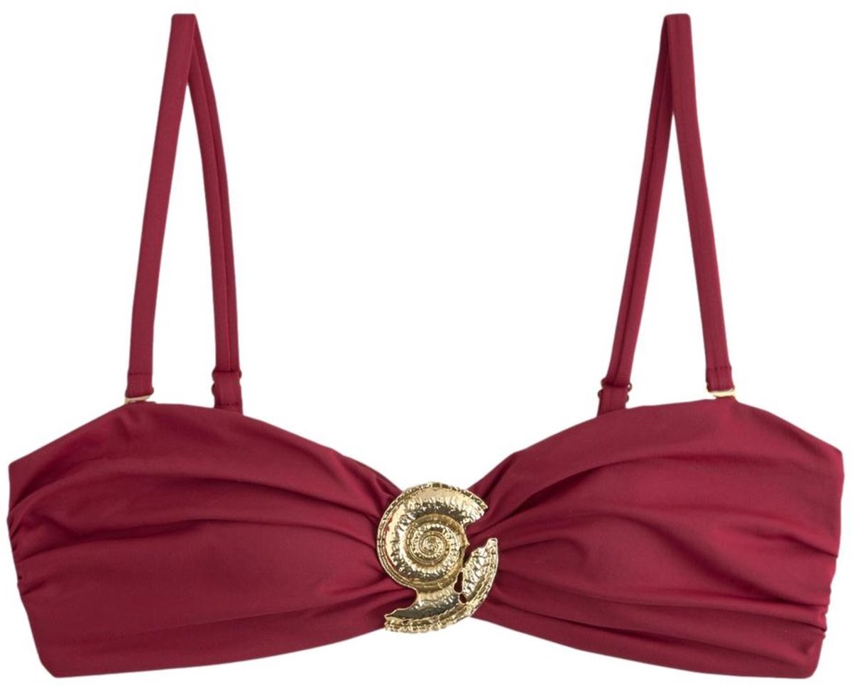 Next - Dames - Bandeau-bikinitop met hardware - Rood