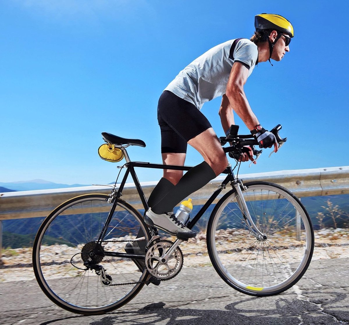 Compressiekousen voor Dames en Heren - Ideaal voor Sport, Reizen en Zwangerschap - 4 Paar Multikleur