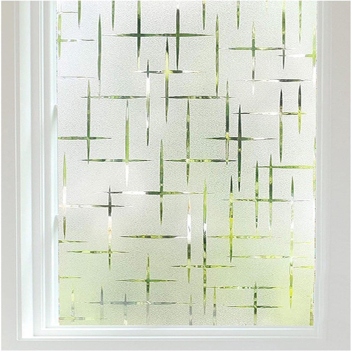 SnelShoppen - Zelfklevende Raamfolie met Sterrenpatroon - Zichtwerende Melkglasfolie 75 x 400 cm - Decoratieve Plakfolie voor Woonkamer, Keuken, Kanto