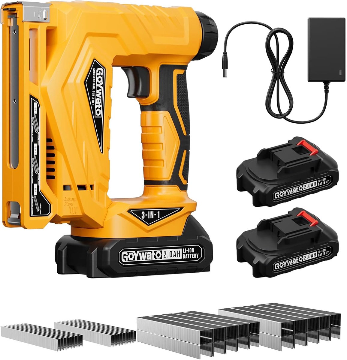 Draadloze Hechtmachine 21 V - Inclusief 2 x 2000 mAh Accu's - Veiligheidsfunctie - Ideaal voor doe-het-zelf projecten - ShopVlot