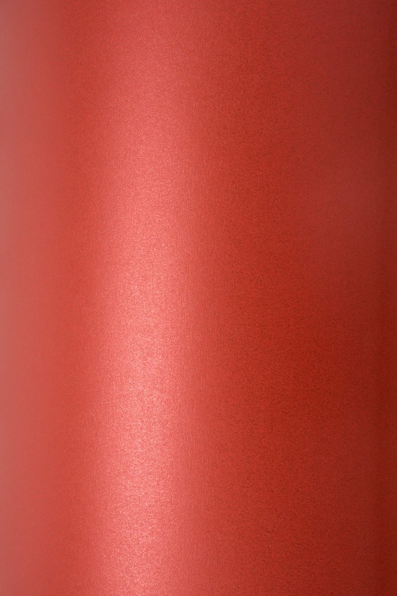 Netuno - rood metallic papier A4 - 21 x 29,7 cm - 10 vellen - 300 gram - Sirio Pearl Red Fever - karton