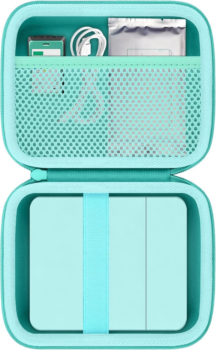 Hoes voor Draagbare Fotoprinter, Mini Kleurenprinter Bescherming, Accessoires en Stickers voor Fotoprint (Mintgroen)