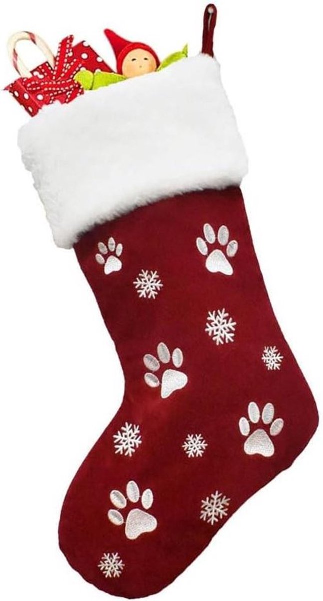 Groene kerstkous 45cm huisdier hond decoratief hangende zak voor kerstboom