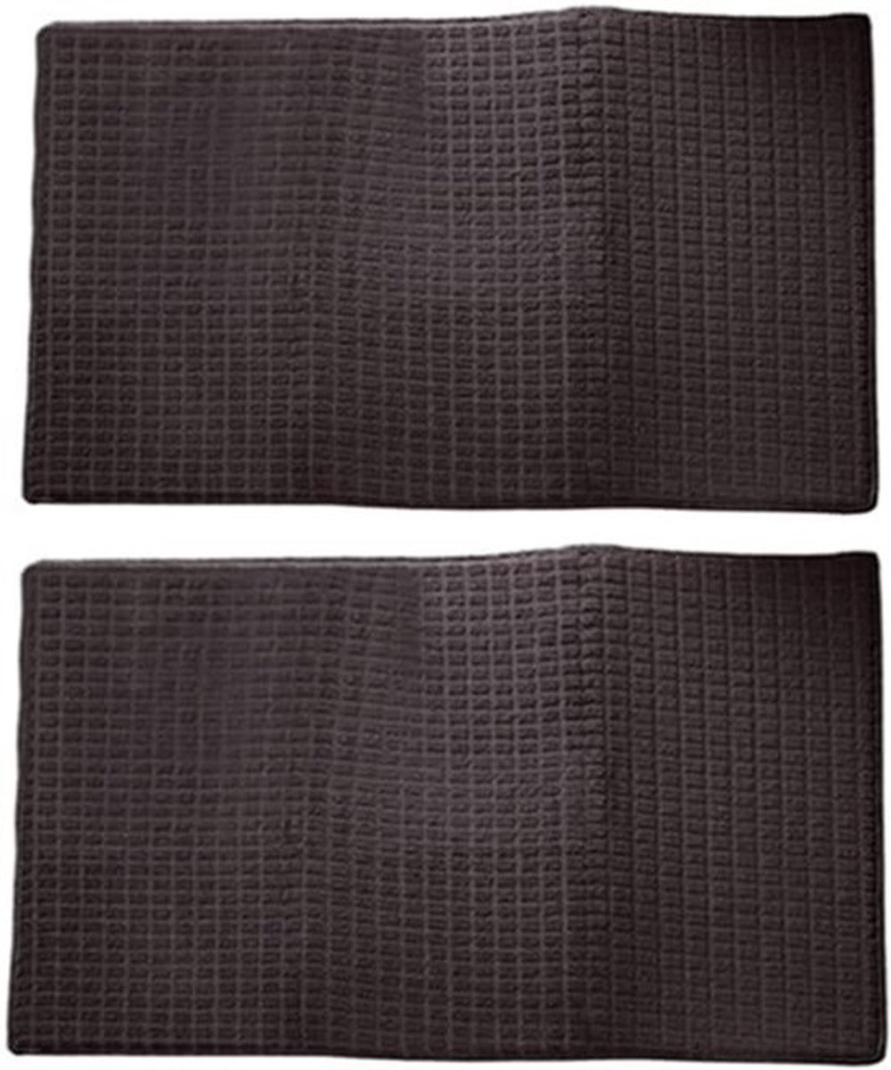 Set van 2 Microvezel Afwasmatten, 50 x 38 cm, Sneldrogend en Absorberend, Keukenaccessoires voor Droogproces en Onderhoud