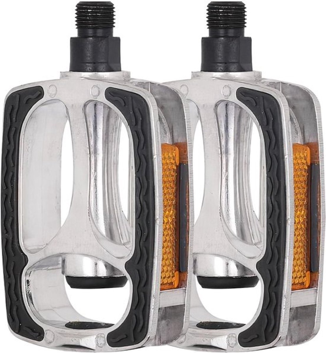 Fietspedalen aluminiumlegering antislip reflecterende strepen zwart met grip mountainbike BMX-fietsen trekking