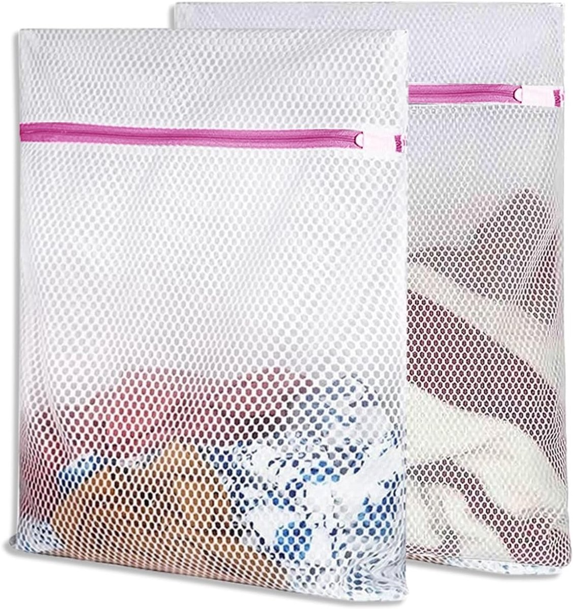 Waszakken voor het beschermen van kleding, 2 stuks, ideaal voor ondergoed, truien en overhemden, 30 x 40 cm, handig voor reizen en organisatie