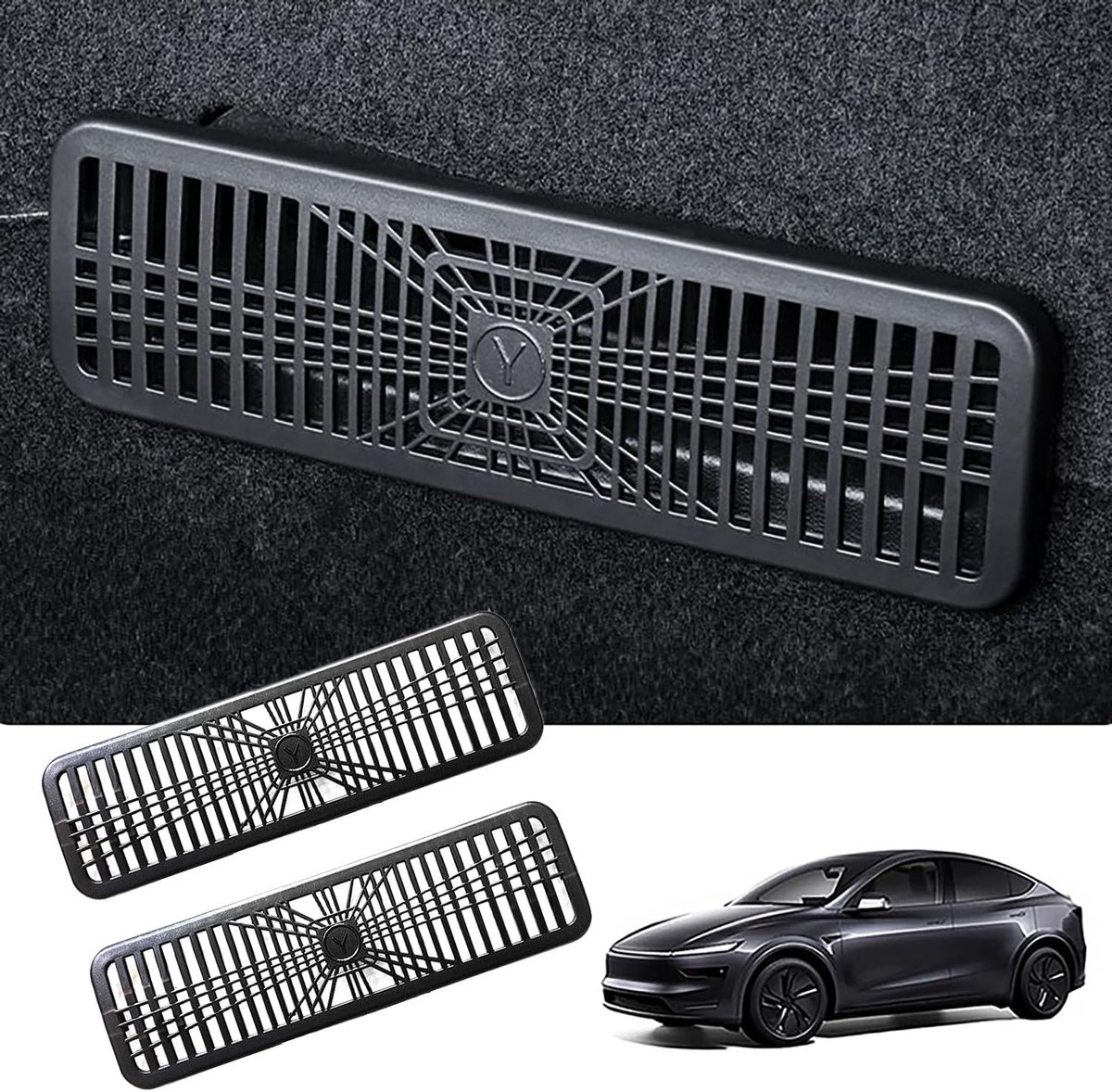Pack of 2 Ventilation Cover for Tesla Model Y Juniper 2025 2026, Model Y 2025, Air Outlet Protection Under Seat Air - ShopVlot