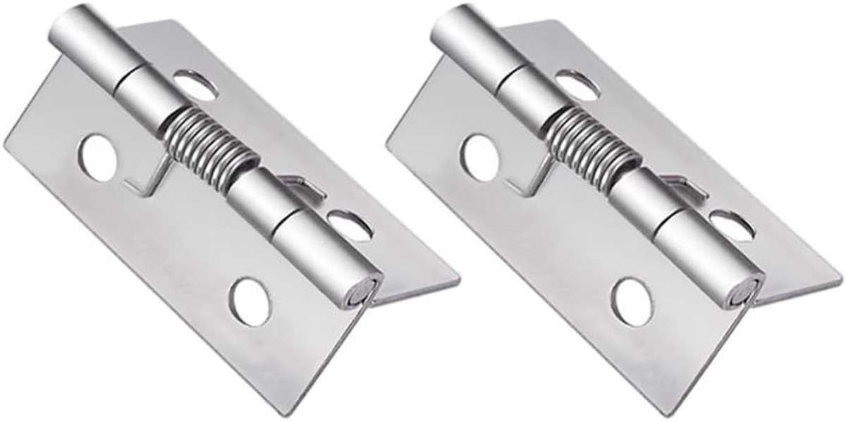 Automatische Sluitende RVS Deurscharnieren voor Verborgen Deuren - 2 Stuks, 80x66x2mm, Duurzaam en Betrouwbaar