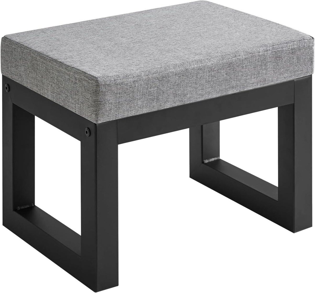 Voetenbankje met Zitting - Ottomaan Poef - Ontspannen Zitten - Stabiel IJzeren Frame - 41 x 30 x 32 cm