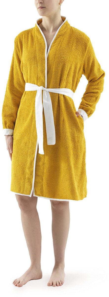 SnelShoppen - Top Towel Lady Badjas voor Dames XL - Luxe Gouden Badjas van Katoen voor Thuis, Wellness en Feestelijke Gelegenheden