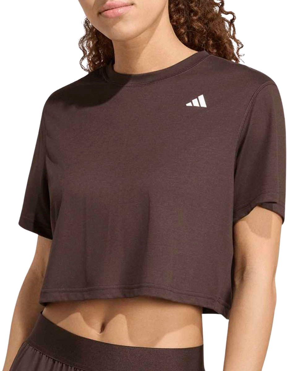 Adidas Essentials Boxy Shirt Dames Bruin