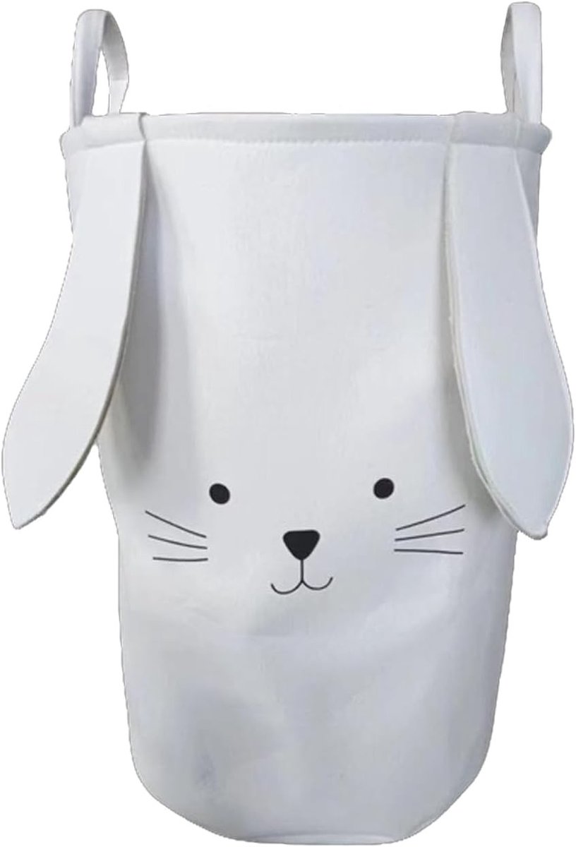 Vouwbare Wasmand met Handvat, Ronde Opbergmand voor Kinderkamer, Speelgoed Organizer en Huishoudelijke Opslag, 52 x 34 cm, Ideaal voor Wasgoed en Speelgoed