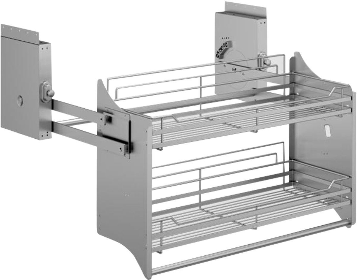 Uittreksysteem voor bovenkasten 600 mm Antraciet | Per Stuk