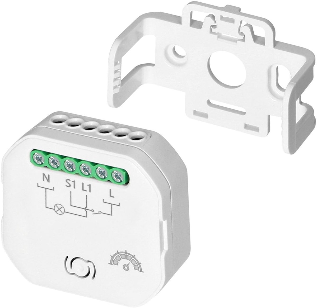 SnelShoppen - Tuya Slimme Wi-Fi Dimmerrelais - Smart Dimmer Schakelaar voor Slimme Woningbesturing - Compatibel met Smart Home Systemen - 1 Kanaal Dim