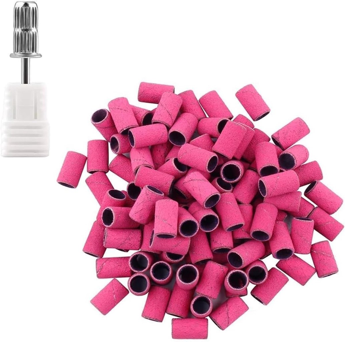 100 Stuks Schuurmoffen voor Nagelvijl, Nail Art Accessoires, Professionele Manicure en Pedicure, Korrels 240 voor Natuurlijke Nagels, Perfect voor Nageldesign en Verzorging