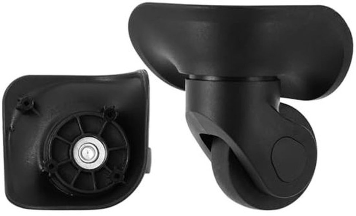 Kofferwielen Reservewielen - 2 Stuks - Zwart - Swivel Wielen - Hoge Drukbestendigheid - Glad/Moeiteloos Glijden - Bagagewielen