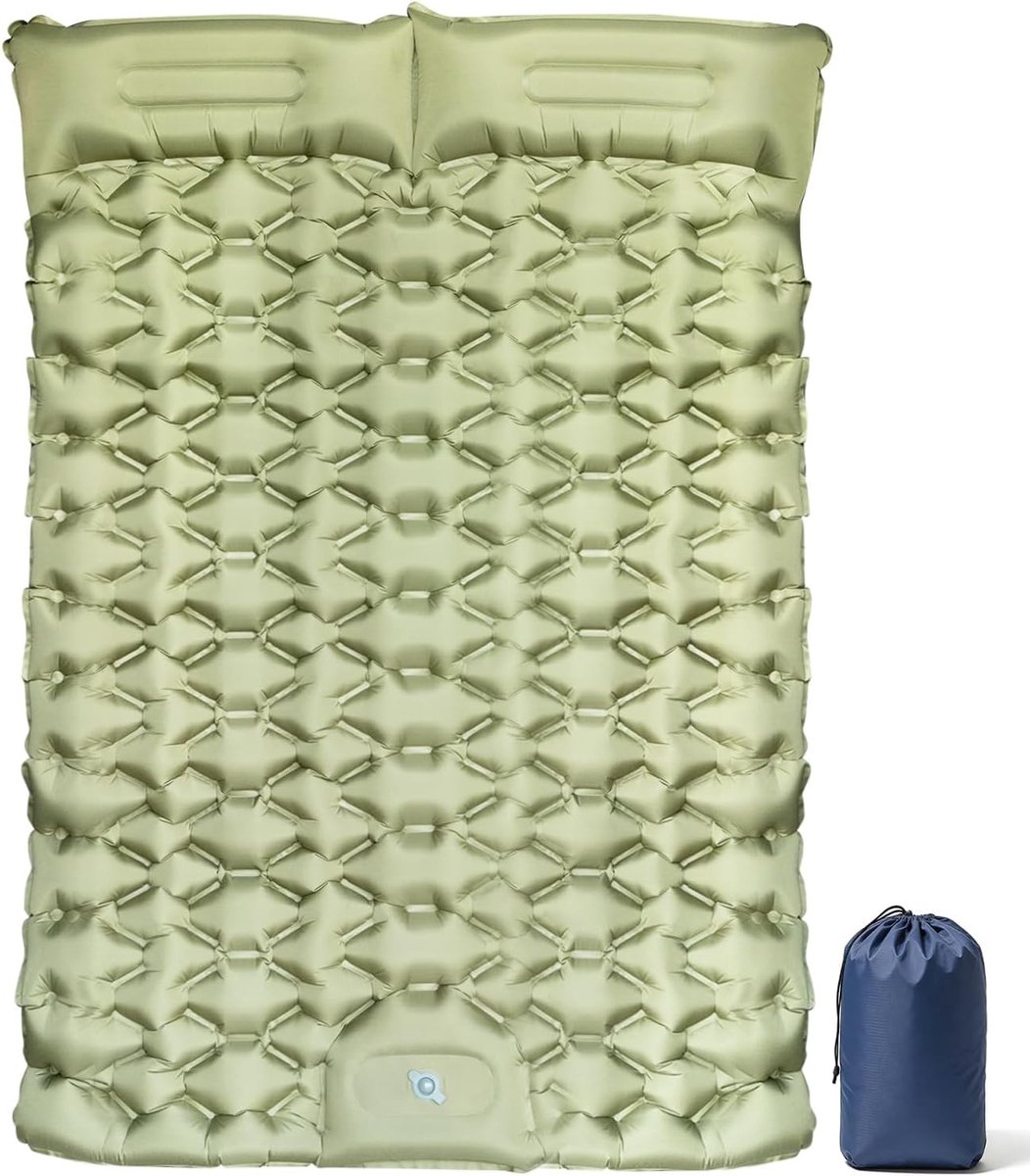Opblaasbare Campingmat - Groen - Enkele Matras - Luchtbed voor Buitenactiviteiten