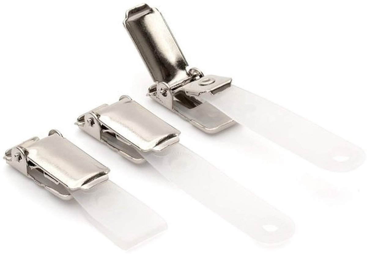 Badge Clips - Pack van 100 - Locking Clips - ID Kaart Houder - PVC Kaarten - Antislip Grip - Compatibel met ID Kaarten - Identificatieclips