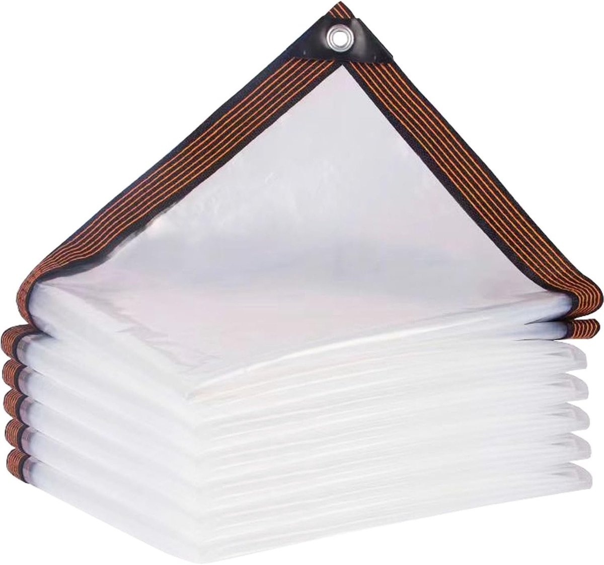 Waterdicht Transparant PVC-Afdekzeil - Transparant - 3 x 6 m - UV-bestendige en Scheurvaste Bouwfolie - Voor Tuin en Bouwplaats