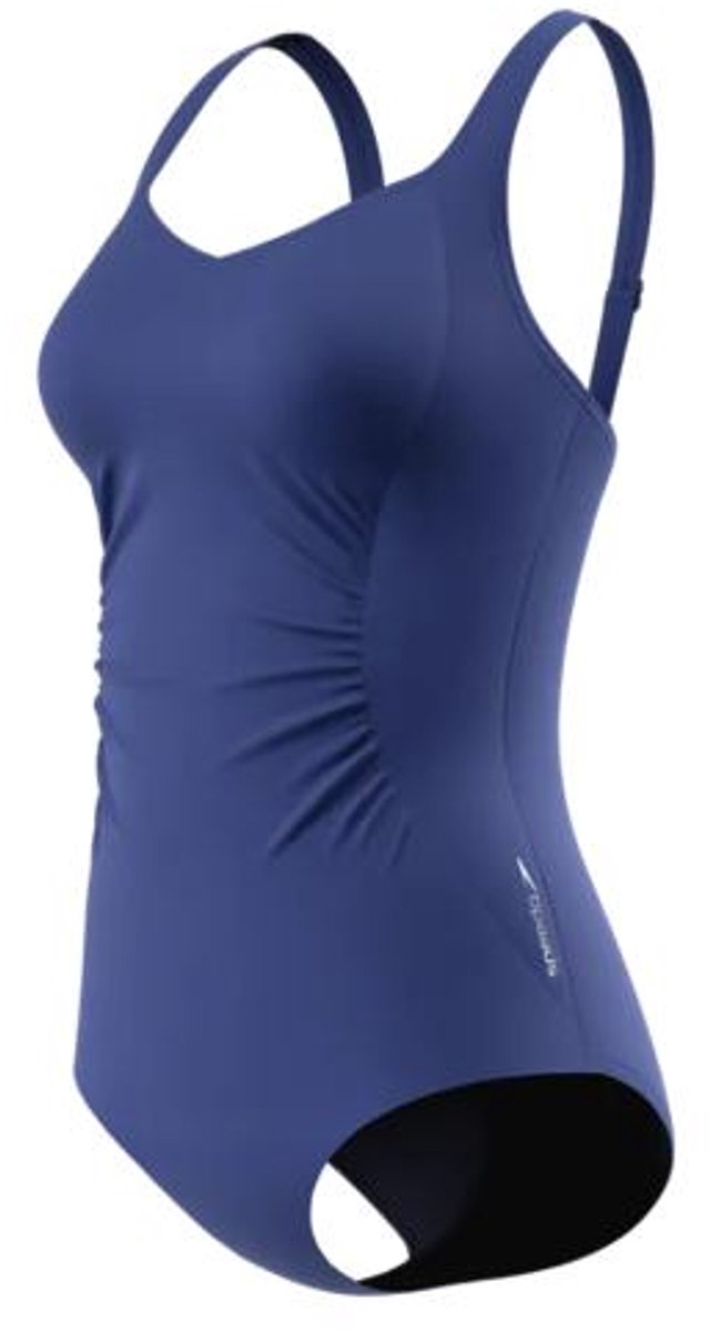 Speedo Shirred Swimsuit Dames - Badpak Dames met Uitneembare Cups - Zwempak Dames met Plooien - Badpak Dames met Verstelbare Bandjes - Blauw - 44