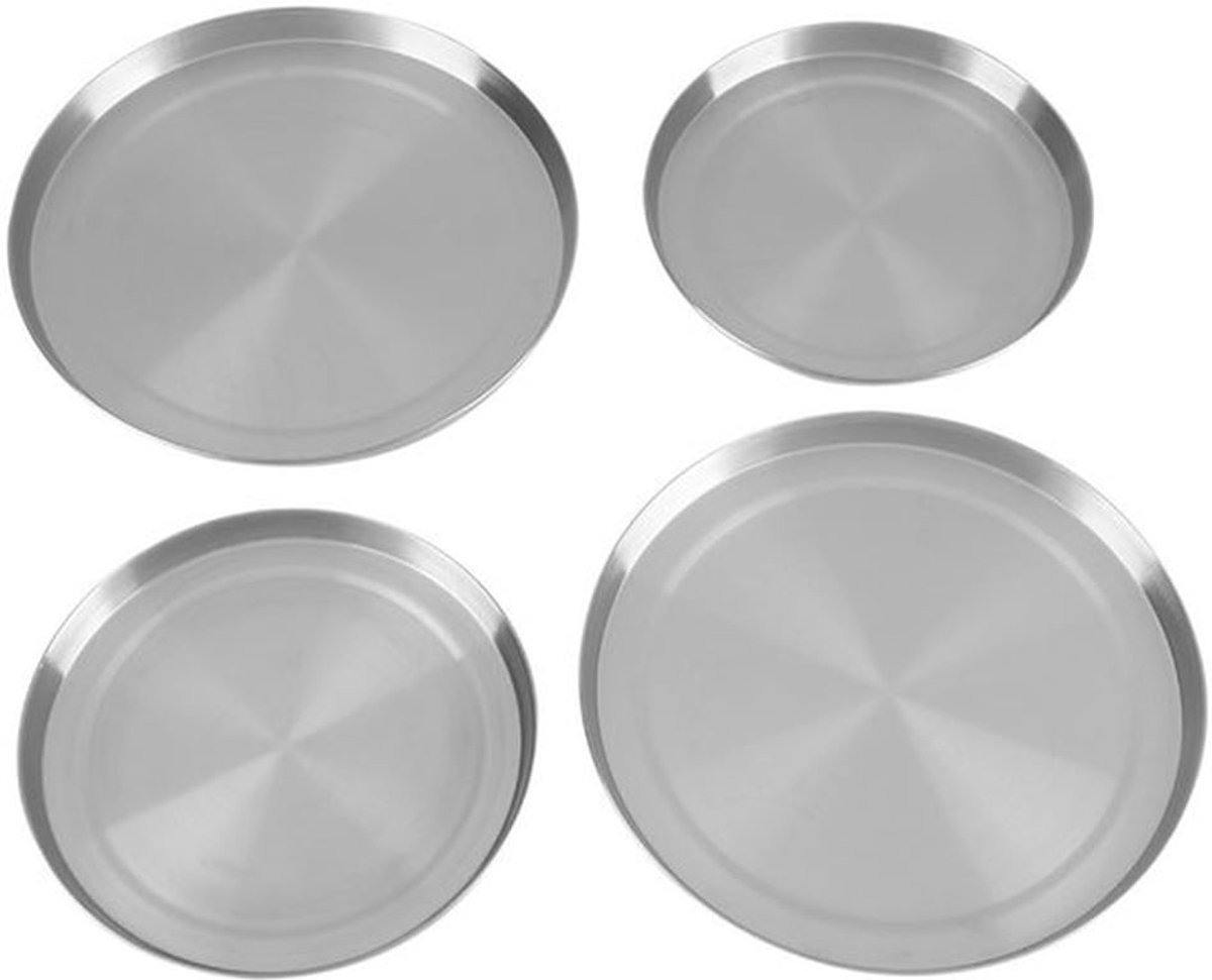Kookplaten Set van 4 - Branders/afdekkingen - Roestvrij Staal - Elektrische Branders - Keukenbescherming - Gemakkelijk Schoon te Maken - Branderafdekkingen