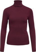 Object Objthess L/s Rollneck Knit Pullover Truien & vesten Dames - Sweater - Hoodie - Vest- Bordeaux - Maat L