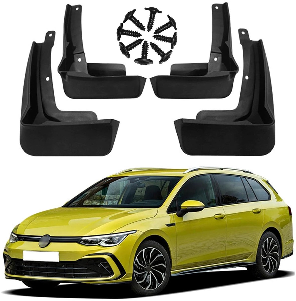 Solidchoice - Set van 4 Auto Modderflappen voor VW Golf 8