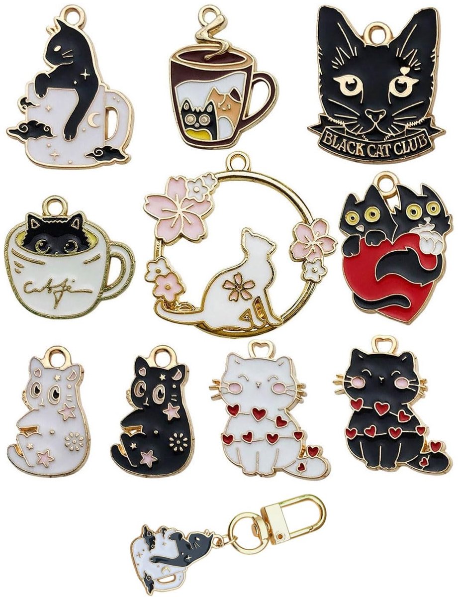 Solidchoice - Set van 10 Emaille Charms voor Sieradenmaken