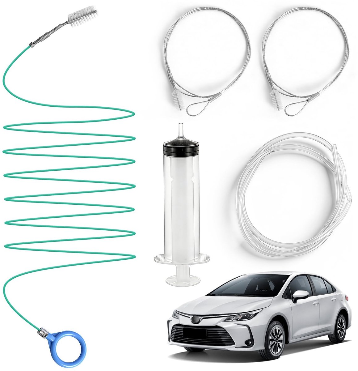 Solidchoice - Flexibele Reinigingsborstel voor Auto-afvoer
