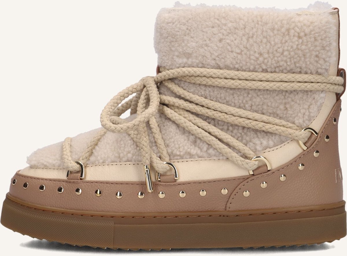 Inuikii Curly Rock Laarzen - Faux Fur - Dames - Beige - Maat 37