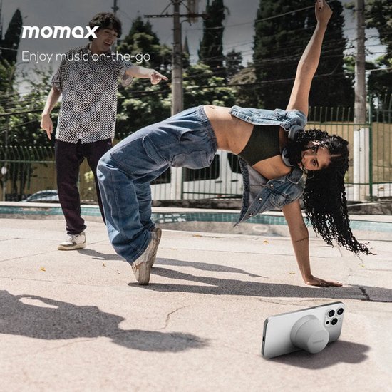 MOMAX 1-Vibe Go Magnetische Bluetooth Speaker - Draagbaar, TWS, IPX6 en 12 uur Accuduur - Roze van Momax — afbeelding 5