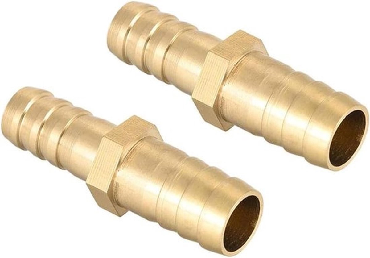- Slang koppeling - Metalen - rechte - Variabele diameter - Pijp - Lucht Brandstof Waterpijp - Gas Slang - Slang koppeling - Geschikt voor - Messing model 2 stuks