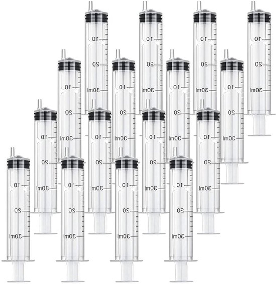 Steriele 30ml spuiten set van 16 stuks voor olie, remvloeistof en huisdier voeding - herbruikbare plastic spuiten voor precisie en gemak