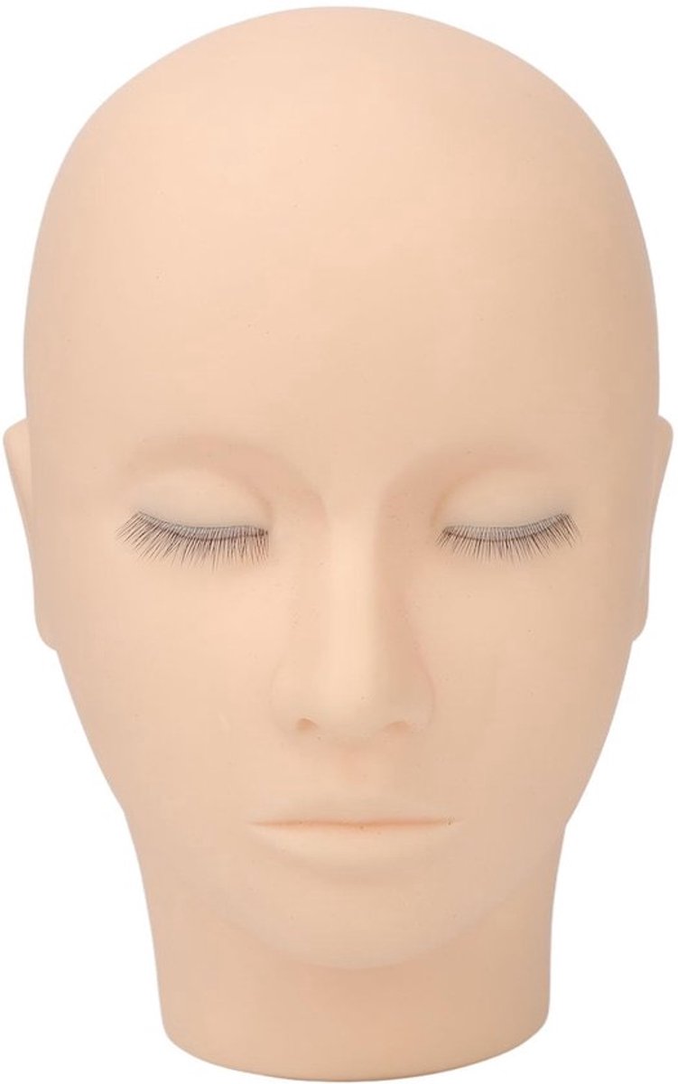 Mannequin Hoofd voor Oogmake-up - 3 Laags Zacht Silicoon voor Wimpertraining en Wimperextensions